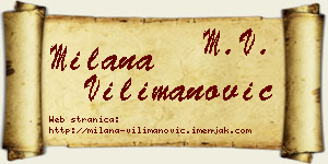 Milana Vilimanović vizit kartica